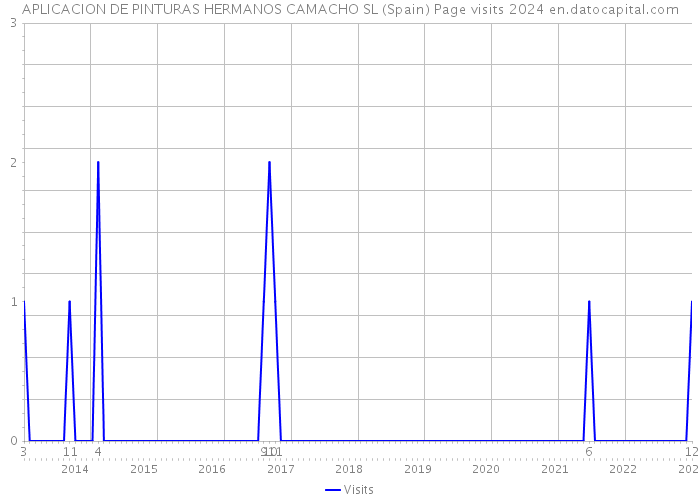 APLICACION DE PINTURAS HERMANOS CAMACHO SL (Spain) Page visits 2024 