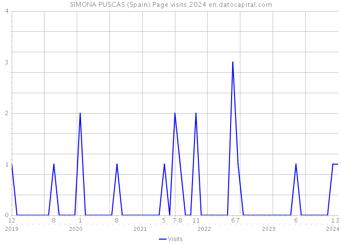 SIMONA PUSCAS (Spain) Page visits 2024 