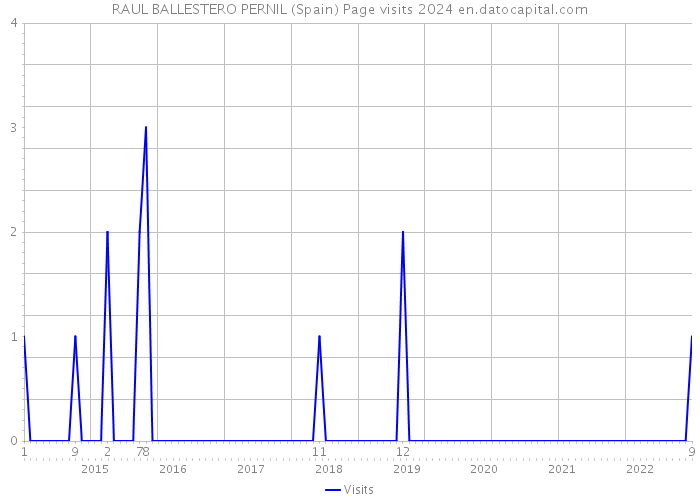 RAUL BALLESTERO PERNIL (Spain) Page visits 2024 