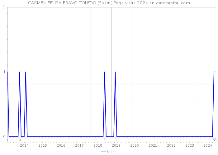 CARMEN FELISA BRAVO TOLEDO (Spain) Page visits 2024 