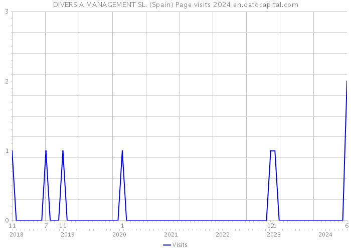 DIVERSIA MANAGEMENT SL. (Spain) Page visits 2024 