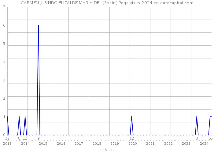 CARMEN JUBINDO ELIZALDE MARIA DEL (Spain) Page visits 2024 