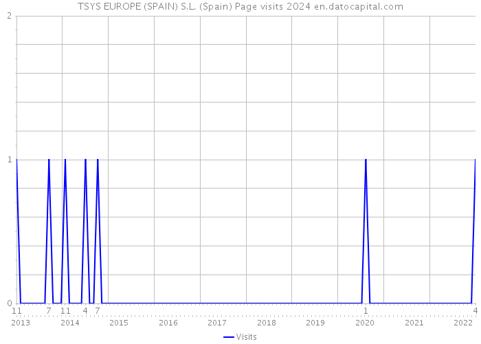 TSYS EUROPE (SPAIN) S.L. (Spain) Page visits 2024 