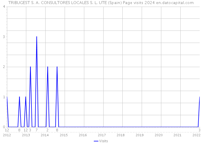 TRIBUGEST S. A. CONSULTORES LOCALES S. L. UTE (Spain) Page visits 2024 