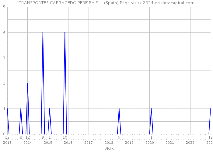 TRANSPORTES CARRACEDO PEREIRA S.L. (Spain) Page visits 2024 