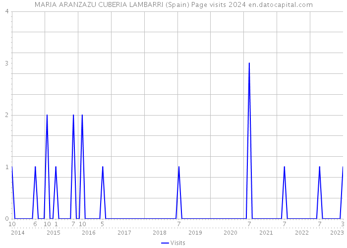 MARIA ARANZAZU CUBERIA LAMBARRI (Spain) Page visits 2024 