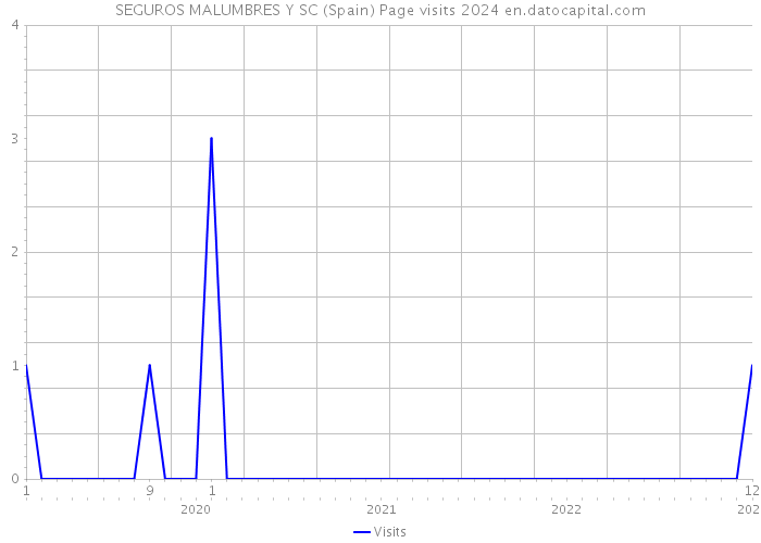 SEGUROS MALUMBRES Y SC (Spain) Page visits 2024 