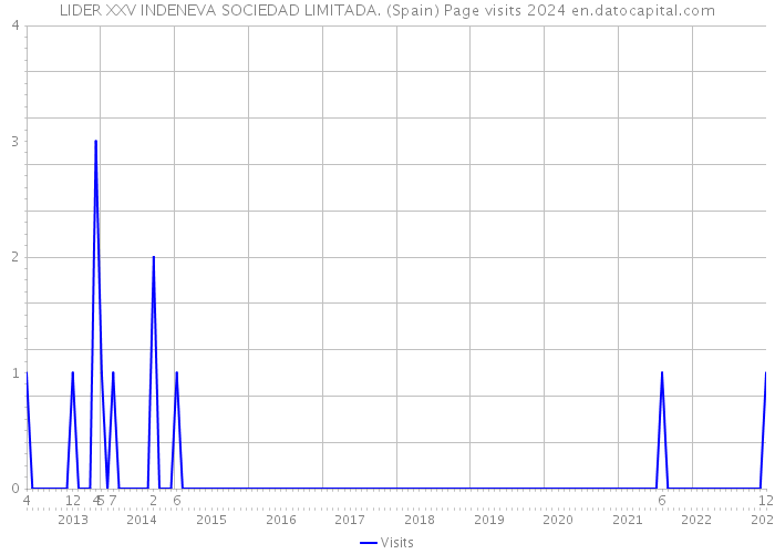 LIDER XXV INDENEVA SOCIEDAD LIMITADA. (Spain) Page visits 2024 