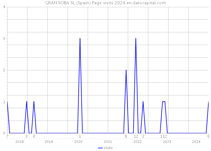 GRAN SOBA SL (Spain) Page visits 2024 