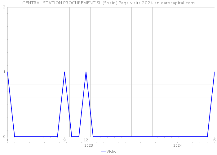 CENTRAL STATION PROCUREMENT SL (Spain) Page visits 2024 