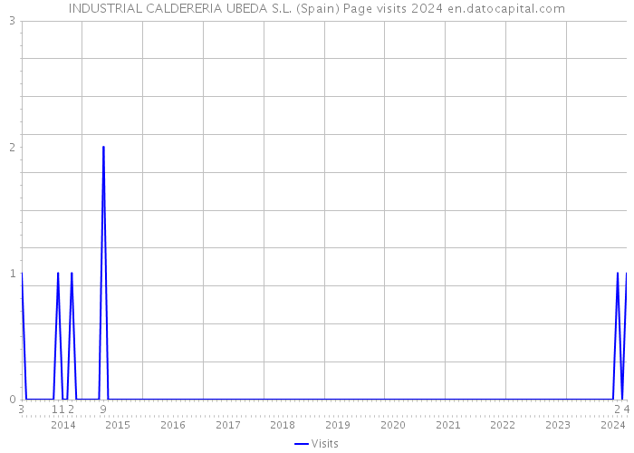 INDUSTRIAL CALDERERIA UBEDA S.L. (Spain) Page visits 2024 