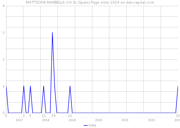 MATTSONS MARBELLA XXI SL (Spain) Page visits 2024 