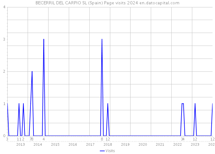 BECERRIL DEL CARPIO SL (Spain) Page visits 2024 