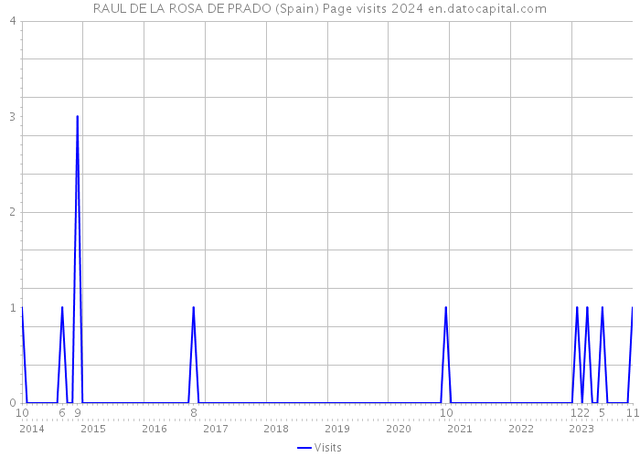 RAUL DE LA ROSA DE PRADO (Spain) Page visits 2024 