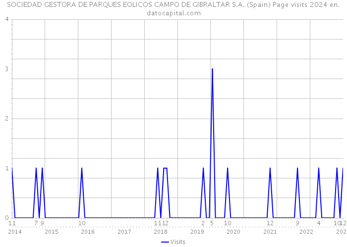 SOCIEDAD GESTORA DE PARQUES EOLICOS CAMPO DE GIBRALTAR S.A. (Spain) Page visits 2024 