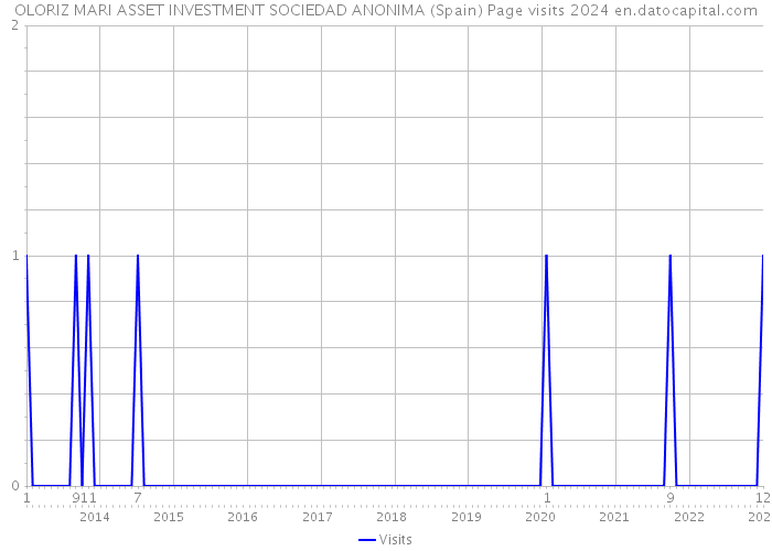 OLORIZ MARI ASSET INVESTMENT SOCIEDAD ANONIMA (Spain) Page visits 2024 