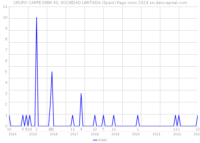 GRUPO CARPE DIEM 40, SOCIEDAD LIMITADA (Spain) Page visits 2024 