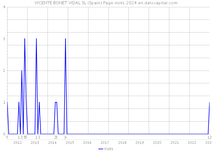VICENTE BONET VIDAL SL (Spain) Page visits 2024 