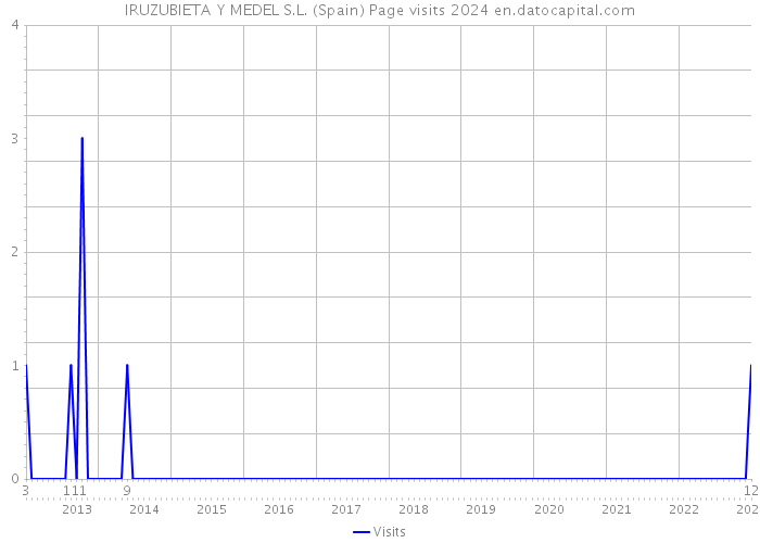 IRUZUBIETA Y MEDEL S.L. (Spain) Page visits 2024 