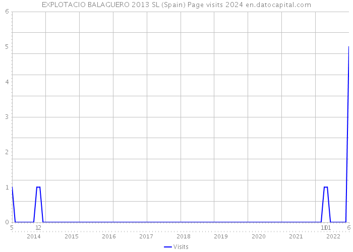 EXPLOTACIO BALAGUERO 2013 SL (Spain) Page visits 2024 