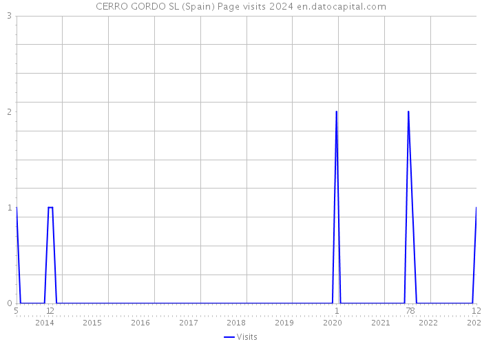 CERRO GORDO SL (Spain) Page visits 2024 