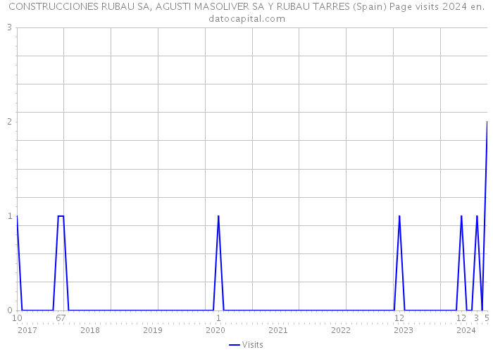 CONSTRUCCIONES RUBAU SA, AGUSTI MASOLIVER SA Y RUBAU TARRES (Spain) Page visits 2024 