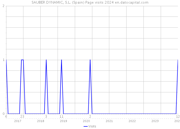 SAUBER DYNAMIC, S.L. (Spain) Page visits 2024 