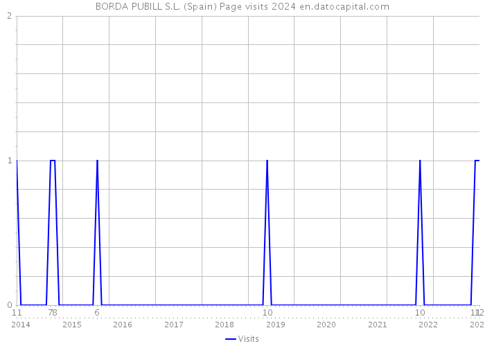 BORDA PUBILL S.L. (Spain) Page visits 2024 