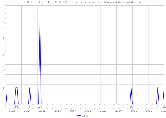 PINKIE SA (EN DISOLUCION) (Spain) Page visits 2024 
