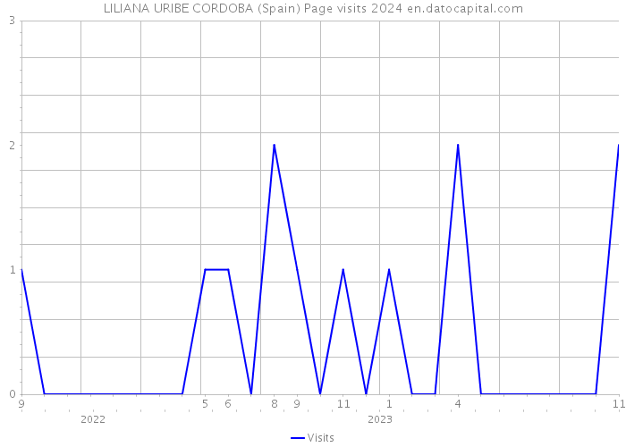 LILIANA URIBE CORDOBA (Spain) Page visits 2024 