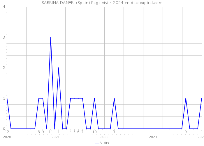 SABRINA DANERI (Spain) Page visits 2024 