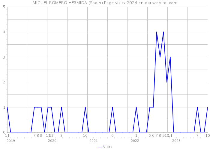 MIGUEL ROMERO HERMIDA (Spain) Page visits 2024 