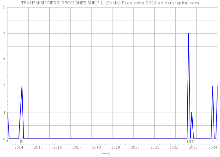 TRANSMISIONES DIRECCIONES SUR S.L. (Spain) Page visits 2024 