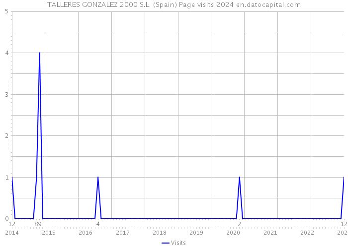 TALLERES GONZALEZ 2000 S.L. (Spain) Page visits 2024 