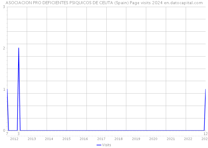 ASOCIACION PRO DEFICIENTES PSIQUICOS DE CEUTA (Spain) Page visits 2024 