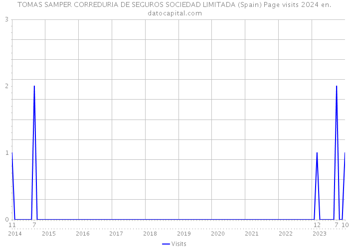 TOMAS SAMPER CORREDURIA DE SEGUROS SOCIEDAD LIMITADA (Spain) Page visits 2024 