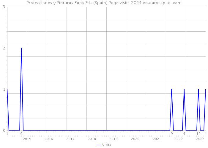 Protecciones y Pinturas Fany S.L. (Spain) Page visits 2024 