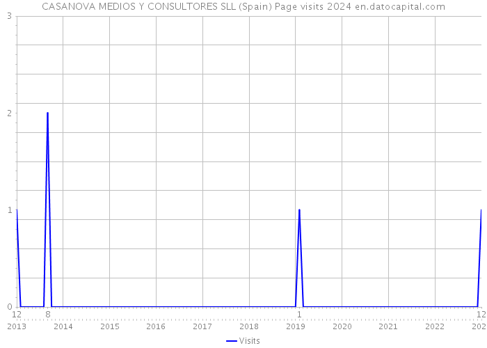 CASANOVA MEDIOS Y CONSULTORES SLL (Spain) Page visits 2024 