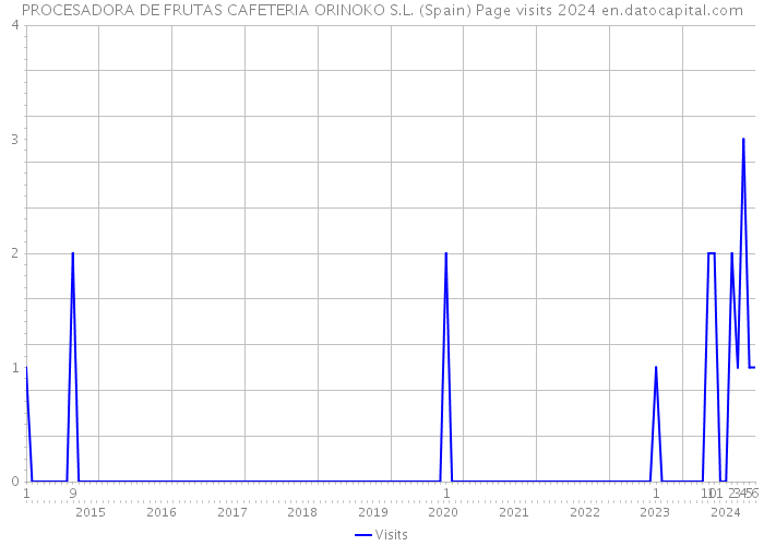 PROCESADORA DE FRUTAS CAFETERIA ORINOKO S.L. (Spain) Page visits 2024 