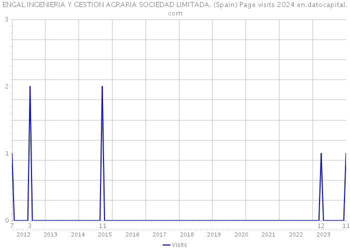 ENGAL INGENIERIA Y GESTION AGRARIA SOCIEDAD LIMITADA. (Spain) Page visits 2024 
