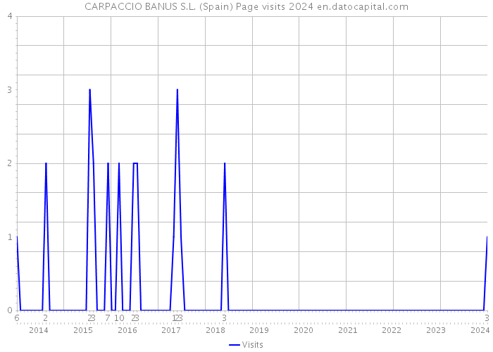 CARPACCIO BANUS S.L. (Spain) Page visits 2024 