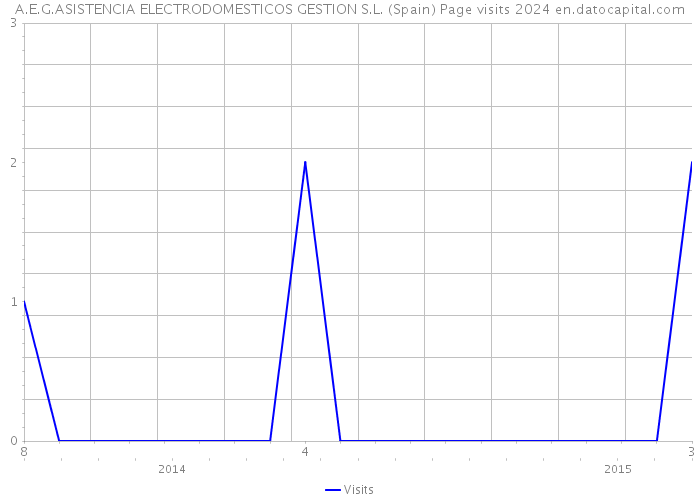 A.E.G.ASISTENCIA ELECTRODOMESTICOS GESTION S.L. (Spain) Page visits 2024 