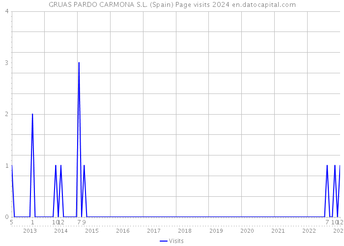 GRUAS PARDO CARMONA S.L. (Spain) Page visits 2024 