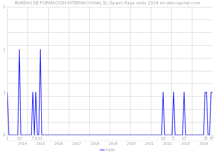 BUREAU DE FORMACION INTERNACIONAL SL (Spain) Page visits 2024 