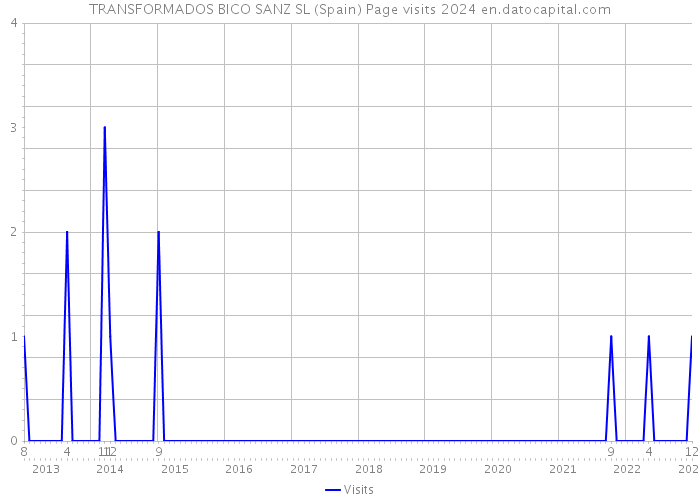 TRANSFORMADOS BICO SANZ SL (Spain) Page visits 2024 