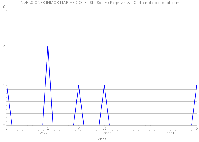 INVERSIONES INMOBILIARIAS COTEL SL (Spain) Page visits 2024 