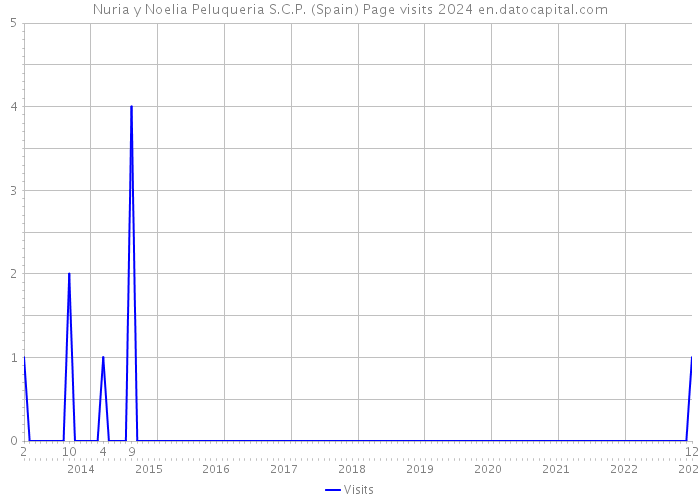 Nuria y Noelia Peluqueria S.C.P. (Spain) Page visits 2024 