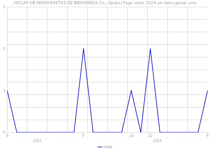 HOGAR DE PENSIONISTAS DE BIENVENIDA S.L. (Spain) Page visits 2024 