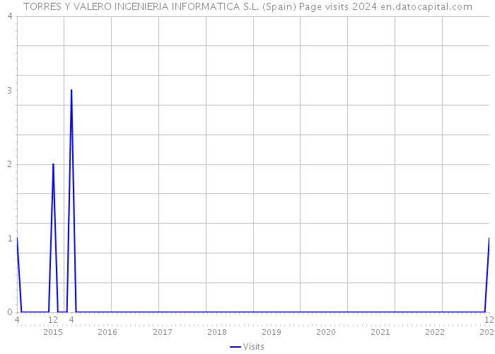 TORRES Y VALERO INGENIERIA INFORMATICA S.L. (Spain) Page visits 2024 