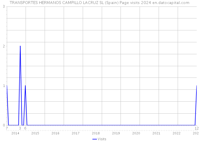 TRANSPORTES HERMANOS CAMPILLO LACRUZ SL (Spain) Page visits 2024 